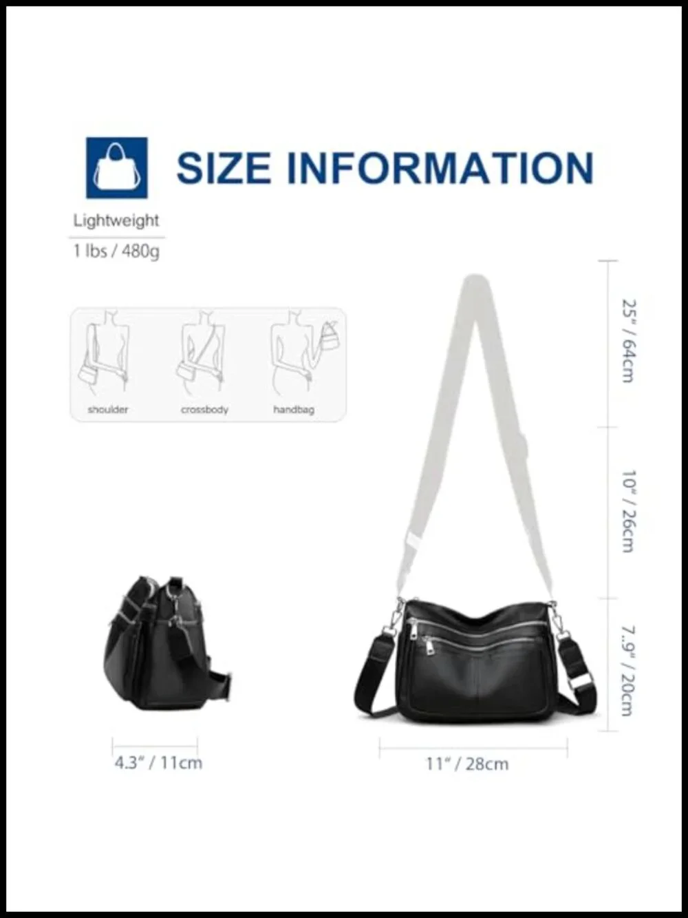 Genuine Leather Hobo Bag Large Crossbody Purse Shoulder Bag Trendy